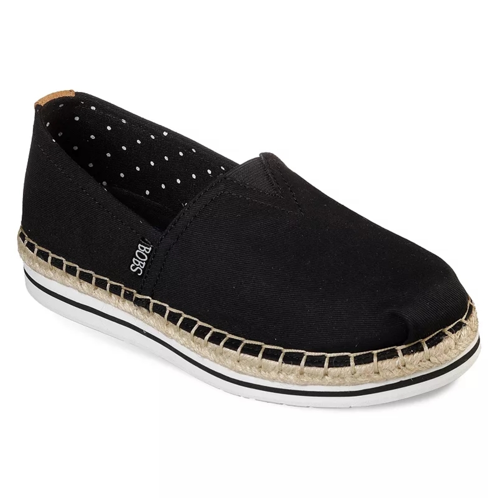 Skechers Women's Black Espadrille Slip-On Shoes